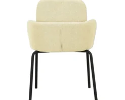 Stapelstuhl Paddy mit Bezug 55 x 58 x 81 cm Aluminium beige