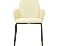 Stapelstuhl Paddy mit Bezug 55 x 58 x 81 cm Aluminium beige