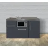 Stengel-Küchen Miniküche mit Geräten Premiumline 150,0 cm grau matt vormontiert Variante links 1015078166115