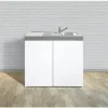 Stengel-Küchen Miniküche mit Geräten Easyline 100 cm weiß glänzend vormontiert Variante rechts 1410000005300