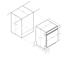 Teilintegrierter Geschirrspüler Candy 32901477 für 16 Maßgedecke 10,9 l 43 dB (A)