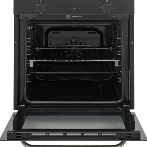 Telefunken Backofen Einbaubackofen autark 78 Liter Hot Air Shield 60 cm Einbau Ofen ohne Kochfeld Schwarz