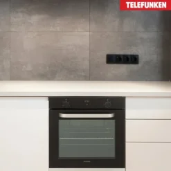 Telefunken Backofen Einbaugerät Einbaubackofen ohne Kochfeld Ofen autark mit 73 Liter Volumen 60 cm B-OV-75-A-I