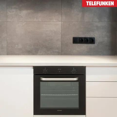Telefunken Backofen Einbaugerät Einbaubackofen ohne Kochfeld Ofen autark mit 73 Liter Volumen 60 cm B-OV-75-A-I
