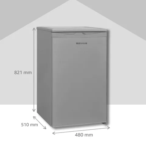 Telefunken CF-34-101-S Gefrierschrank 63 Liter Nutzinhalt Tiefkühlschrank klein silber