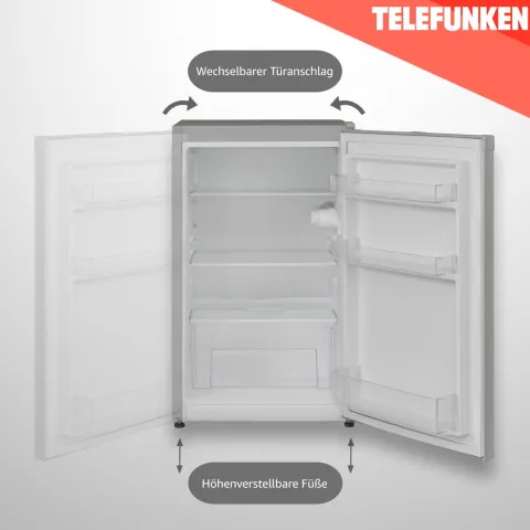 Telefunken CF-31-121-S Kühlschrank ohne Gefrierfach Freistehend 90 L Gesamt-Nutzinhalt Temperaturregelung