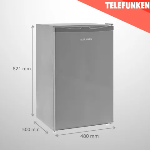 Telefunken CF-31-121-S Kühlschrank ohne Gefrierfach Freistehend 90 L Gesamt-Nutzinhalt Temperaturregelung