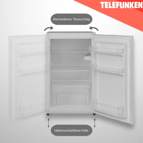 Telefunken CF-31-121-W Kühlschrank ohne Gefrierfach Freistehend 90 L Gesamt-Nutzinhalt Temperaturregelung