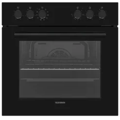 Telefunken ECHS65A-B2 Einbauherd-Set Elektro-Herd-Kochfeld-Kombi Backofen & Glaskeramik-Kochfeld Hot Air Shield