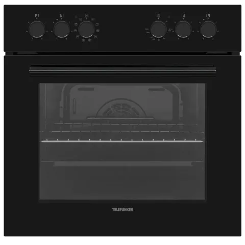 Telefunken ECHS65A-B2 Einbauherd-Set Elektro-Herd-Kochfeld-Kombi Backofen & Glaskeramik-Kochfeld Hot Air Shield