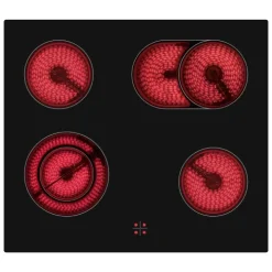 Telefunken ECHS65A-B2 Einbauherd-Set Elektro-Herd-Kochfeld-Kombi Backofen & Glaskeramik-Kochfeld Hot Air Shield