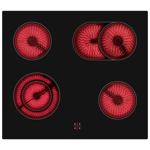 Telefunken ECHS65A-B2 Einbauherd-Set Elektro-Herd-Kochfeld-Kombi Backofen & Glaskeramik-Kochfeld Hot Air Shield