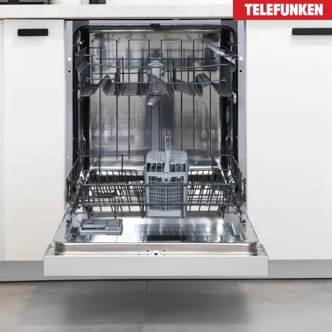 Telefunken Geschirrspüler 60 cm teilintegrierbar Einbau Spülmaschine 12 Maßgedecke 6 Programme AquaStop GET6012DI