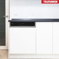 Telefunken Geschirrspüler 60 cm teilintegrierbar Einbau Spülmaschine 12 Maßgedecke 6 Programme AquaStop GET6012DI