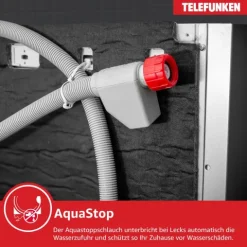 Telefunken Geschirrspüler 60 cm teilintegrierbar Einbau Spülmaschine 12 Maßgedecke 6 Programme AquaStop GET6012DI