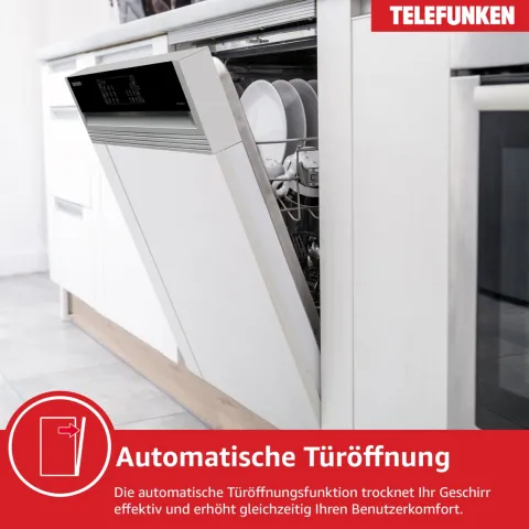 Telefunken Geschirrspüler teilintegriert Einbauspülmaschine 60cm 12 Gedecke 9 Programme AquaStop G-ET-6014-C-I