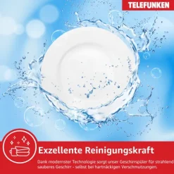 Telefunken Geschirrspüler vollintegriert Einbauspülmaschine 60cm 12 Gedecke 9 Programme AquaStop G-EV-6014-C