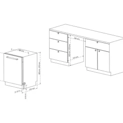 Telefunken Geschirrspüler vollintegrierbar 60cm Einbau Spülmaschine12 Maßgedecke 6 Programme AquaStop GEV6012D