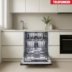 Telefunken Geschirrspüler vollintegrierbar 60cm Einbau Spülmaschine12 Maßgedecke 6 Programme AquaStop GEV6012D