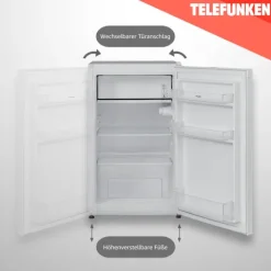 Telefunken Kühlschrank mit Gefrierfach (nur für Eiswürfel) 89 Liter Nutzinhalt Freistehend CF-33-101-W2 weiß