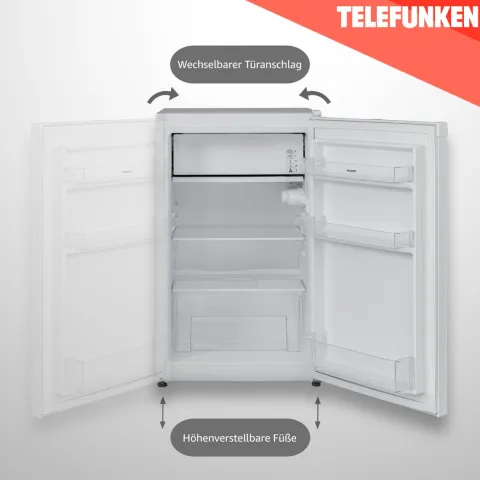 Telefunken Kühlschrank mit Gefrierfach (nur für Eiswürfel) 89 Liter Nutzinhalt Freistehend CF-33-101-W2 weiß