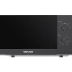 Telefunken Mikrowelle Solo Mikrowellengerät klein mit 20 L Garraum 700 W 5 Leistungsstufen schwarz B-MW-20-G-B