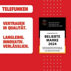 Telefunken Mikrowelle Solo Mikrowellengerät klein mit 20 L Garraum 700 W 5 Leistungsstufen schwarz B-MW-20-G-B