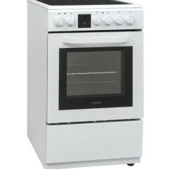 Telefunken Standherd mit Glaskeramik-Kochfeld Elektroherd freistehend 50 cm breit Herd mit Backofen und Kochfeld