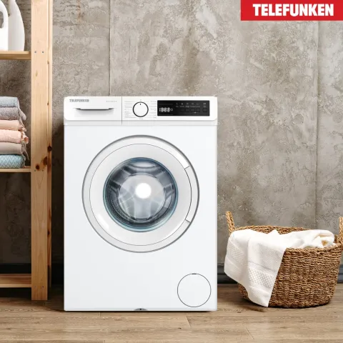 Telefunken Waschmaschine 8kg 1400 U/Min. Inverter Motor AquaStop 15 Programme W-8-1400-A-W weiß