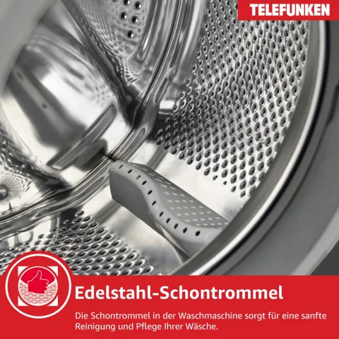 Telefunken Waschmaschine 8kg 1400 U/Min. Inverter Motor AquaStop 15 Programme W-8-1400-A-DI