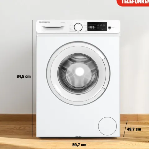 Telefunken Waschmaschine 7kg Frontlader 1400 U/Min. Inverter Motor AquaStop Schontrommel W714AS1W weiß