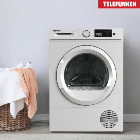 Telefunken Wärmepumpentrockner für 7 kg Wäsche Trockner Frontlader Wäschetrockner mit Knitterschutz leise TWP7EW