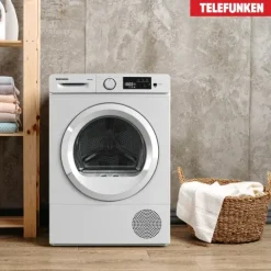 Telefunken Wärmepumpentrockner für 7 kg Wäsche Trockner Frontlader Wäschetrockner mit Knitterschutz leise TWP7EW