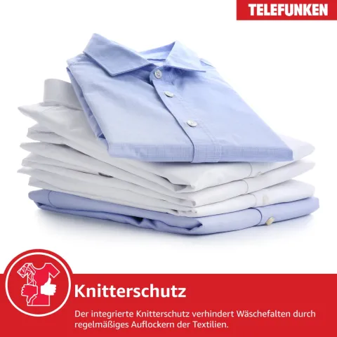 Telefunken Wärmepumpentrockner für 7 kg Wäsche Trockner Frontlader Wäschetrockner mit Knitterschutz leise TWP7EW
