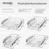 Teleskopschublade tectake einfache Montage verchromt grau