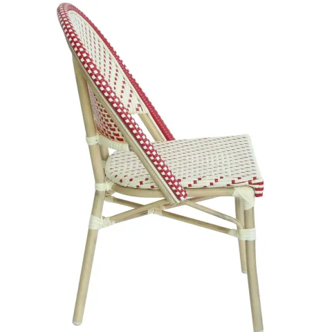 Terrassensessel aus Aluminium und Rattan 85 x 49 x 58 cm - Oviala