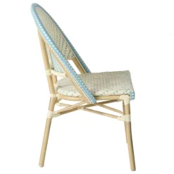 Terrassensessel aus Aluminium und Rattan 85 x 49 x 58 cm - Oviala
