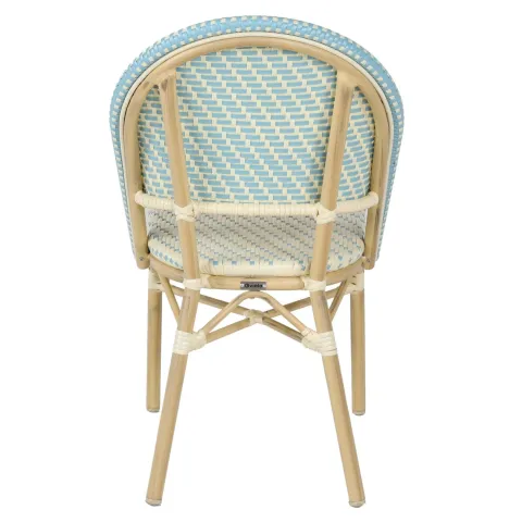 Terrassensessel aus Aluminium und Rattan 85 x 49 x 58 cm - Oviala