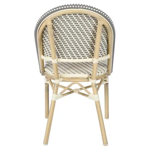 Terrassensessel aus Aluminium und Rattan 85 x 49 x 58 cm - Oviala