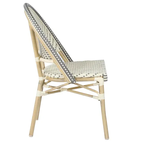 Terrassensessel aus Aluminium und Rattan 85 x 49 x 58 cm - Oviala