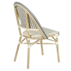 Terrassensessel aus Aluminium und Rattan 85 x 49 x 58 cm - Oviala