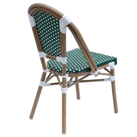Terrassenstuhl aus Aluminium und Rattan 85 x 48 x 57 cm - Oviala