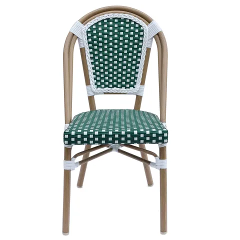 Terrassenstuhl aus Aluminium und Rattan 85 x 48 x 57 cm - Oviala