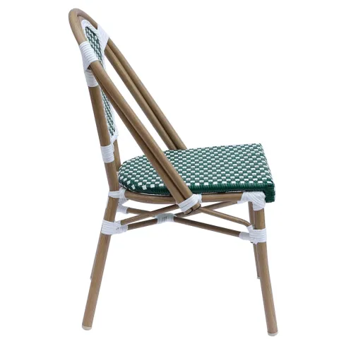 Terrassenstuhl aus Aluminium und Rattan 85 x 48 x 57 cm - Oviala