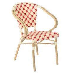 Terrassenstuhl aus Aluminium und Rattan 82 x 60 x 57 cm - Oviala