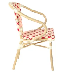 Terrassenstuhl aus Aluminium und Rattan 82 x 60 x 57 cm - Oviala