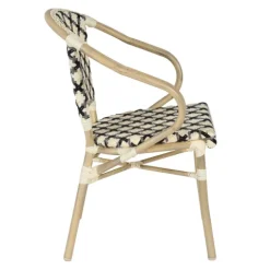 Terrassenstuhl aus Aluminium und Rattan 82 x 60 x 57 cm - Oviala