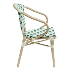 Terrassenstuhl aus Aluminium und Rattan 82 x 60 x 57 cm - Oviala