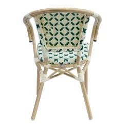 Terrassenstuhl aus Aluminium und Rattan 82 x 60 x 57 cm - Oviala
