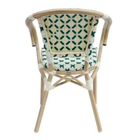 Terrassenstuhl aus Aluminium und Rattan 82 x 60 x 57 cm - Oviala